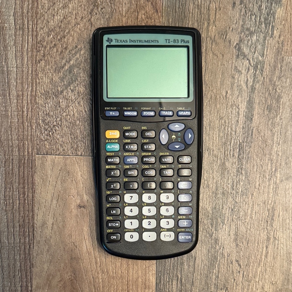 Texas Instruments TI-83 Plus Graphing Calculator - Black and Gray